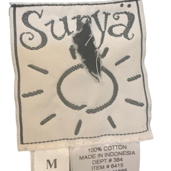 Surya Patch Beaded Midi Dress M Black Batik Accent Boho Patchwork Pockets Sheath - Picture 3 of 8